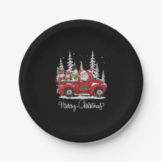 Merry kerstboom Buffalo Pset Red Truck Papieren Bordje