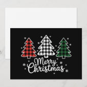 Merry kerstboom Buffalo Pset Red White Feestdagenkaart (Voorkant / Achterkant)