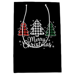 Merry kerstboom Buffalo Pset Red White Medium Cadeauzakje