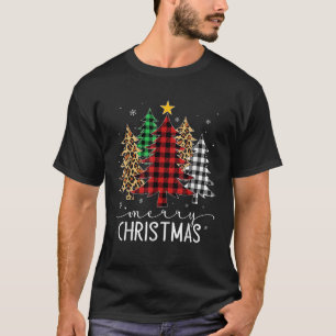 Merry kerstboom Buffalo Pset Red White T-shirt