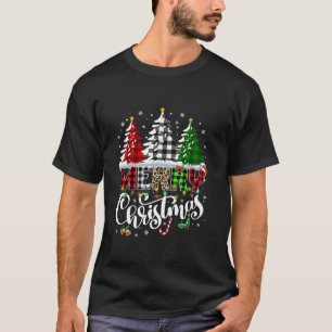 Merry kerstboom Buffalo Pset Red White T-shirt