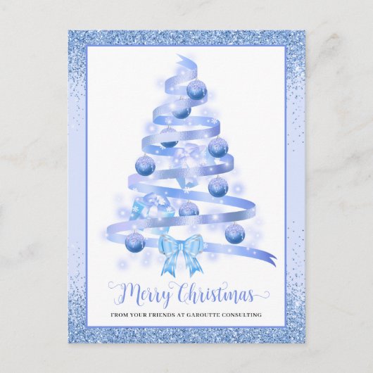 Merry kerstboom Corporate Logo Feestdagenkaart (Voorkant)