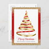 Merry kerstboom Corporate Logo Feestdagenkaart (Voorkant / Achterkant)