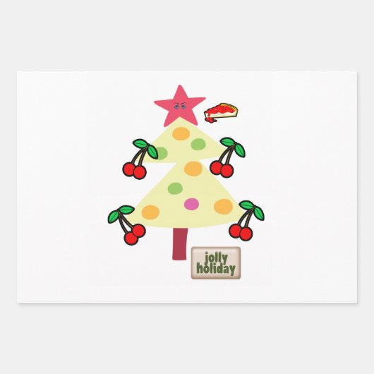 Merry kerstboom Elf Inpakpapier Vel (Voorkant 2)