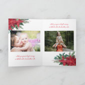 Merry kerstboom Foto Santa Green Red Feestdagen Kaart (Binnen)