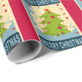 Merry kerstboom Gift Wrap Cadeaupapier (Rol Hoek)