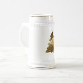 Merry kerstboom Gold look Elegant Beer Stein Bierpul (Voorkant links)