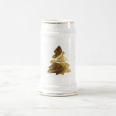 Merry kerstboom Gold look Elegant Beer Stein Bierpul (Center)