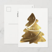 Merry kerstboom Gold look Elegant Kaart (Voorkant / Achterkant)