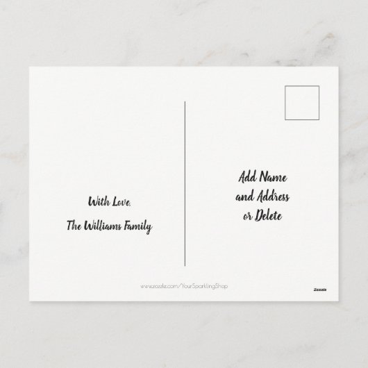 Merry kerstboom Gold look Elegant Kaart (Achterkant)