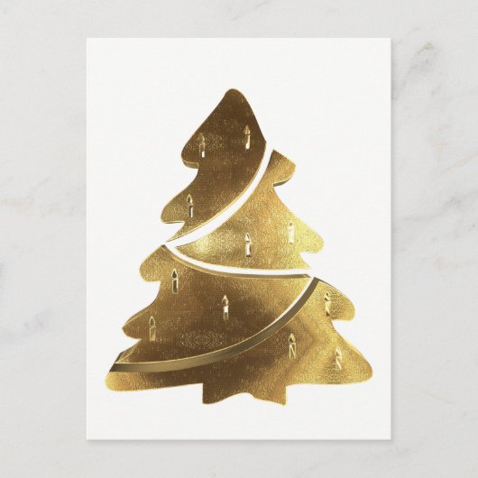 Merry kerstboom Gold look Elegant Kaart (Voorkant)