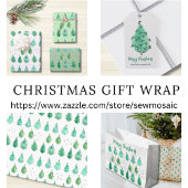 Merry kerstboom Green Cadeaulabel