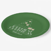 Merry kerstboom Green Papieren Bordje (Gekanteld)