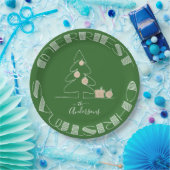 Merry kerstboom Green Papieren Bordje (Feest)