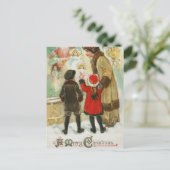 Merry kerstboom  kunst feestdagenkaart (Staand voorkant)