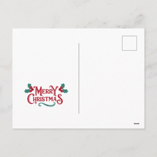 Merry kerstboom  kunst feestdagenkaart (Achterkant)