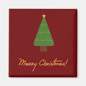 Merry kerstboom Magnet (Voorkant)