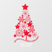 Merry kerstboom op maat raamsticker (Vel)
