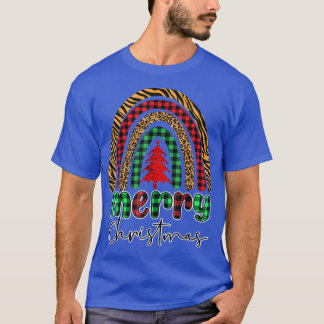 Merry kerstboom Pajamas Pset Rainbow Christm T-shirt