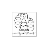 Merry kerstboom Simple Swirl Rubberstempel (Afrduk)