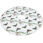 Merry kerstboom Skirt Poinsettia Kerstboom Rok (Gekanteld)