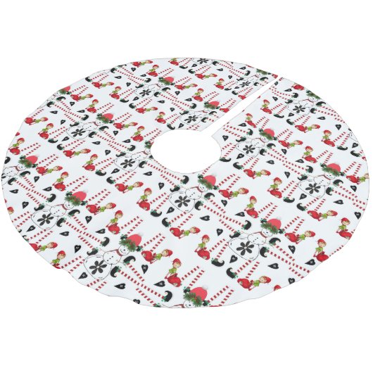 Merry kerstboom Snowman Elf Rok (Gekanteld)