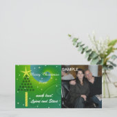Merry kerstboomfotokaart feestdagenkaart (Staand voorkant)