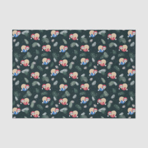 Merry-kerstboomgaard Tissuepapier