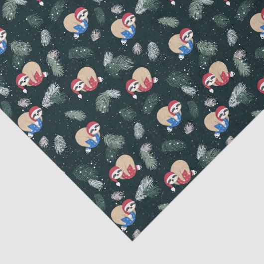 Merry-kerstboomgaard Tissuepapier (Detail)