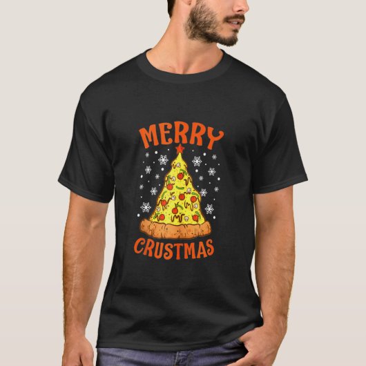 Merry kerstboomkaas Pizza 1 T-shirt (Voorkant)