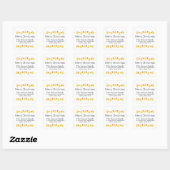 Merry kerstboomlampjes Envelope-zegel Vierkante Sticker (Vel)