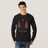 Merry kerstboomluipaard bedrukt t-shirt (Voorkant volledig)