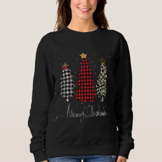 Merry kerstboomluipaard bedrukt trui