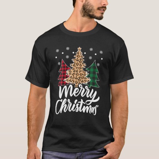 Merry kerstboomluipaarsbuffalo-paasmakerijen t-shirt (Voorkant)
