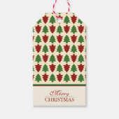 Merry kerstboompatroon cadeaulabel (Voorkant)