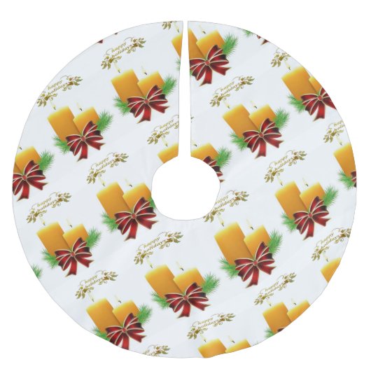 Merry kerstboomrok Prettige feestdagen Kerstboom Rok (Voorkant)