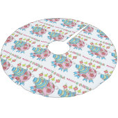 Merry kerstboomrok roze roze roze roze rok kerstboom rok (Gekanteld)