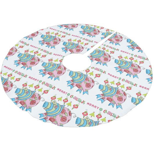 Merry kerstboomrok roze roze roze roze rok kerstboom rok (Gekanteld)