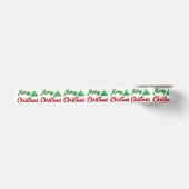 Merry kerstboomrood script satijnen lint (Voorkant)