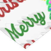 Merry kerstboomrood script tafelkleed (Gekanteld)