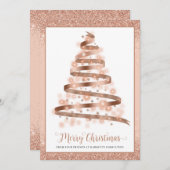 Merry kerstboomstructuur Bedrijfs Logo Feestdagenkaart (Voorkant / Achterkant)