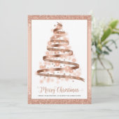 Merry kerstboomstructuur Bedrijfs Logo Feestdagenkaart (Staand voorkant)