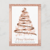 Merry kerstboomstructuur Bedrijfs Logo Feestdagenkaart (Voorkant)