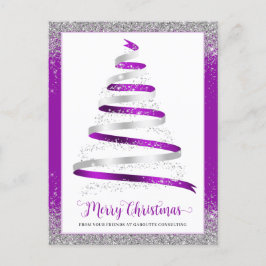 Merry kerstboomstructuur Bedrijfs Logo Feestdagenkaart