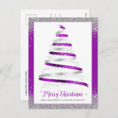 Merry kerstboomstructuur Bedrijfs Logo Feestdagenkaart (Voorkant / Achterkant)