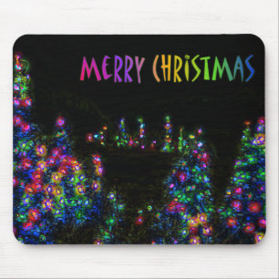 Merry kerstboomverlichting Mousepad Muismat
