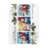 Merry Kerstbos Berry Pinecone Foto Magnet Magneet (Verticaal)