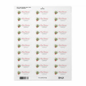 Merry Kerstbouquet red green Etiket (Full Sheet)