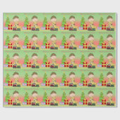 Merry KerstBoy Wrapping Paper Cadeaupapier (Vlak)