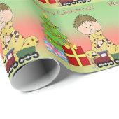 Merry KerstBoy Wrapping Paper Cadeaupapier (Rol Hoek)